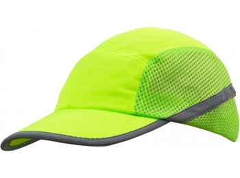 CZAPKA ODBLASKOWA Ż&Oacute;ŁTA - Z ODDYCHAJĄCEGO MATRIAŁU