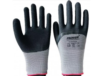 FOAM GREY PREMIUM - NAJMOCNIEJSZE ODDYCHAJĄCE PRZYLEGAJĄCE RĘKAWICE ROBOCZE SUPERTECH