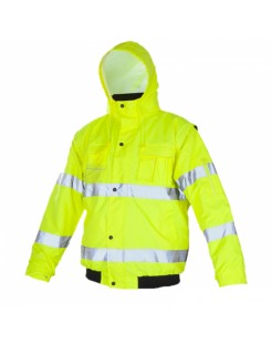 KFLASH  SHORT żółta -  KURTKA ODBLASKOWA OSTRZEGAWCZA ZIMOWA 